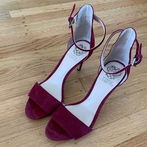 Vince Camuto Burgundy High Heeled Sandal
